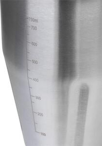 Klarstein Kraftpaket, rozsdamentes acél shaker, 1 L, kiegészítő, ezüst