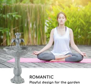 Blumfeldt Floreal, kerti szökőkút, polirezin, 6 W, romantikus dizájn, kő hatás