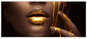 Kép - Nő arany ajkal (120x50 cm)