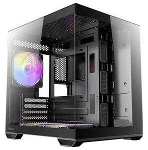 Antec 0-761345-10217-9 Mini torony Számítógép ház Fekete 3 előretelepített hűtő, Oldalsó szélvédő