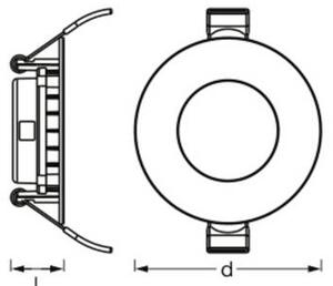 Osram Downlight Slim Set 3 x 85mm 3000K LED-es kültéri fali lámpa 4.50 W Fehér (4099854445866)