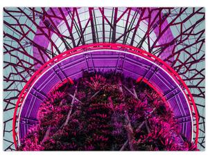 Absztrakt kép - lila ágak (70x50 cm)