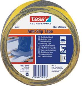 Tesa (60951-00000-00) Csúszásmentesítő szalag ® Professional Fekete, Sárga (H x Sz) 15 m x 50 mm 1 db
