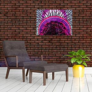 Absztrakt kép - lila ágak (70x50 cm)