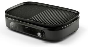 Philips Series 3000 HD6210/90 Elektromos Asztali Grillsütő 2400 Watt - Fekete