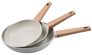 Bergner BG-34741-CR 3 Részes Serpenyő Szett 18cm, 22cm, 26cm Naturally