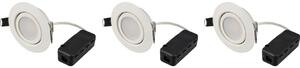 Sygonix LED-es beépíthető lámpa 3 részes készlet EEK: F (A - G) LED 5.5 W Fehér (SY-6610778)