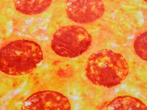 PIZZA narancsvörös mikroplüss takaró