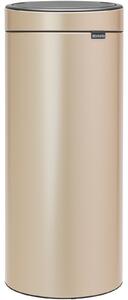 BRABANTIA Touch Bin New Soft-Touch nyomófedeles hulladékgyűjtő belső tartállyal kerek 30L - G méret acél aranyfényű - 304507