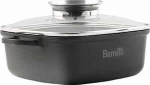 Berretti BR-3520 Aluminium Lábas Üveg fedővel Ø 20cm 2,4L - Fekete