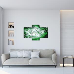 Zöld absztrakt kép (90x60 cm)
