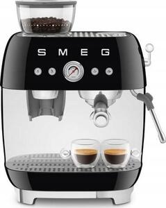 SMEG ŐRLŐVEL KOMBINÁLT ESPRESSO KÁVÉFŐZŐ, retro, fekete