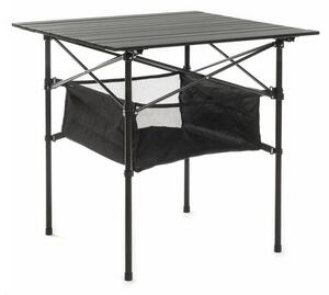 Mesa De Camping Plegable Con Cesta Y Funda Poliéster 70 X 70 Cm ["na"] - Innovagoods. Negro