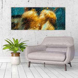 Kép - Csókolózó angyalok (120x50 cm)