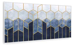 Klarstein Wonderwall Air Art Smart, infravörös hősugárzó, 120 x 60 cm, 700 W, kék csík