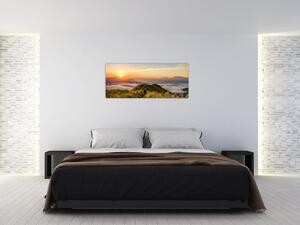 A hegy naplementekor képe (120x50 cm)