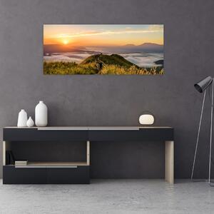A hegy naplementekor képe (120x50 cm)