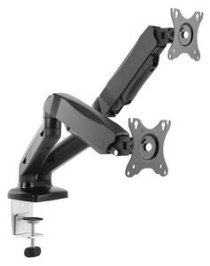 ART RAMM L-16GD 13"-27" Duplakaros Asztali monitor tartó Fekete