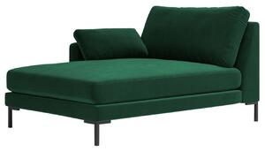 Zöld bársony fotel MICADONI JADE 160 cm, bal