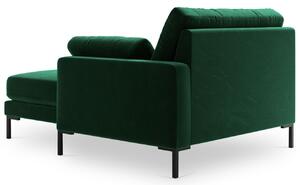 Zöld bársony fotel MICADONI JADE 160 cm, jobb