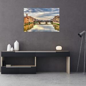 Város folyóval képe (90x60 cm)