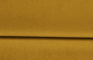 Sárga bársony háromszemélyes kanapéágy MICADONI RUTILE 215 cm
