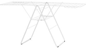 Brabantia HangOn Drying Rack ruhaszárító állvány, 25m szárítási hossz, 8db ruhaakasztó kampó, 12kg teherbírás, összecsukható, acél, fehér - 403446