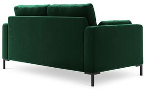 Zöld bársony kétüléses kanapé MICADONI JADE 158 cm