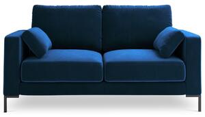 Királykék bársony kétüléses kanapé MICADONI JADE 158 cm