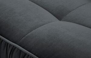 Szürke bársony háromszemélyes kanapé MICADONI JARDANITE 216 cm