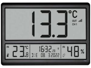 TFA Dostmann (60.4523.01) Rádiójel vezérlésű Falióra 360 mm x 235 mm x 28 mm Fekete Nagy kijelző