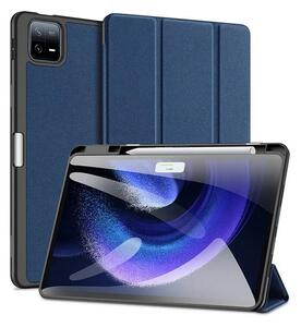 Dux Ducis DOMO tok álló, bőr hatású (aktív FLIP, oldalra nyíló, TRIFOLD, asztali tartó, ceruza tartó) SÖTÉTKÉK Xiaomi Pad 6 (GP-161784)