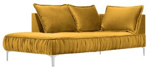 Sárga bársony fotel MICADONI JARDANITE 213 cm, bal