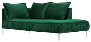 Zöld bársony fotel MICADONI JARDANITE 213 cm, jobb