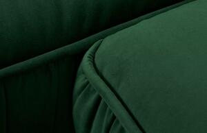 Zöld bársony sarokkanapé MICADONI JARDANITE 296 cm, bal