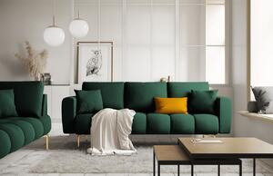 Zöld bársony háromszemélyes kanapé MICADONI MALVIN 220 cm