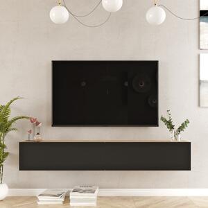 TV-állvány Lapinlahti 29,5 x 180 x 31,5 cm tölgy / fekete