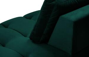 Zöld bársony fotel MICADONI MALVIN 216 cm, jobb