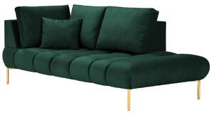 Zöld bársony fotel MICADONI MALVIN 216 cm, jobb