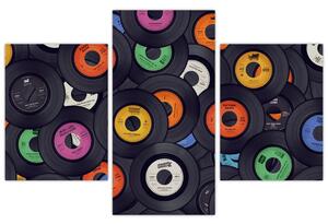 Kép - Zenei gramofonlemezek (90x60 cm)