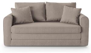 Bézs szövet kétszemélyes kanapéágy MICADONI LIDO 158 cm