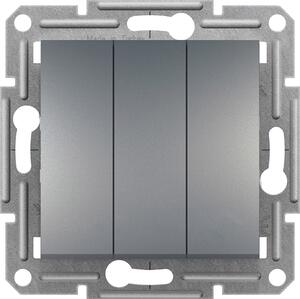 Schneider EPH2100162 ASFORA acél hármas kapcsoló