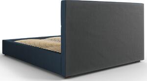 Kék szövet ágy MICADONI SAGE 140 x 200 cm