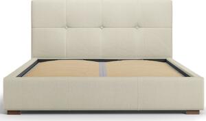 Bézs szövet ágy MICADONI SAGE 140 x 200 cm