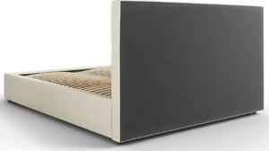 Bézs szövet ágy MICADONI SAGE 140 x 200 cm