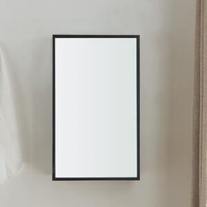 Szögletes fali tükör polccal Sunne 60x36x13cm fekete