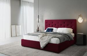 Borvörös bársony ágy MICADONI SERI 180 x 200 cm
