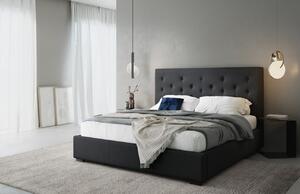 Sötétszürke bársony ágy MICADONI SERI 180 x 200 cm