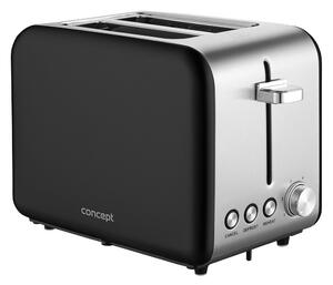 Concept TE2052 Kenyérpirító - Fekete/Inox