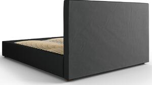 Fekete szövet ágy MICADONI SERI 180 x 200 cm
